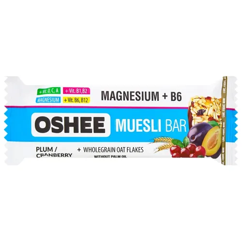 Батончик злаковий Oshee Plum & Cranberry 40г