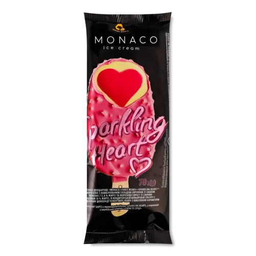 Морозиво Двошарове Лимон і Малиновий Сорбет Monaco, м/у 70г