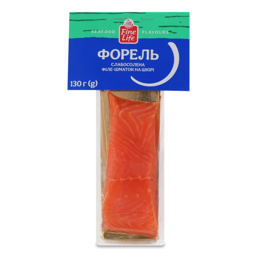 Форель філе-шматок Вищого Ґатунку Fine Life з/ш сл/с в/у, 130г