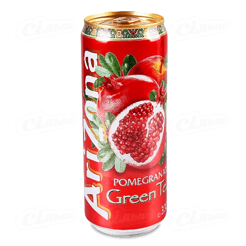 Чай холодний Arizona зелений зі смаком граната, 0,33л