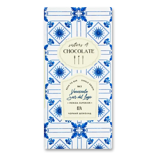 Шоколад Чорний 81% Вищого Ґатунку, Venezuela Sur del Lago, м/у 50г