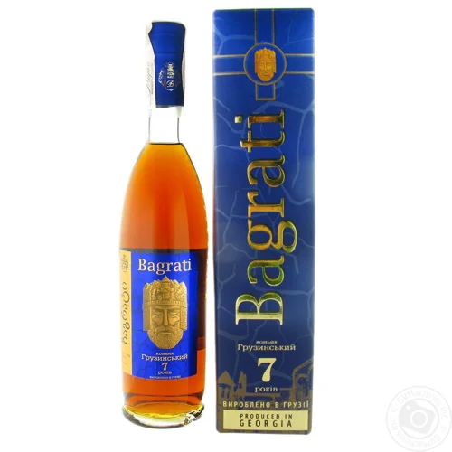 Коньяк Bagrati 7 років 40% 0,5л в коробці
