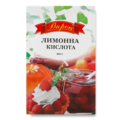 Кислота Лимонна Вищого Ґатунку, м/у 20г