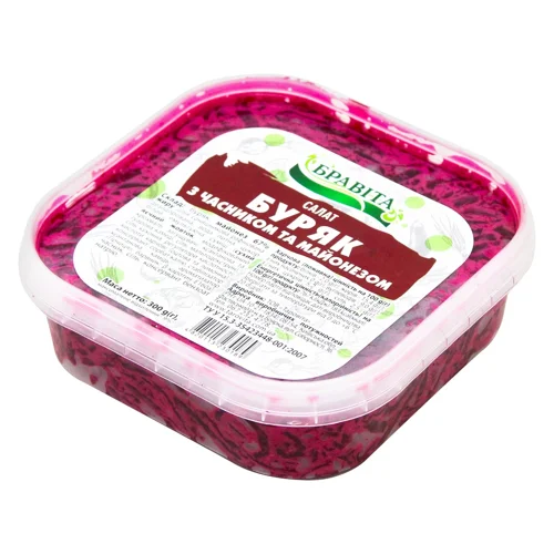 Салат Бравіта буряк з часником та майонезом 300г