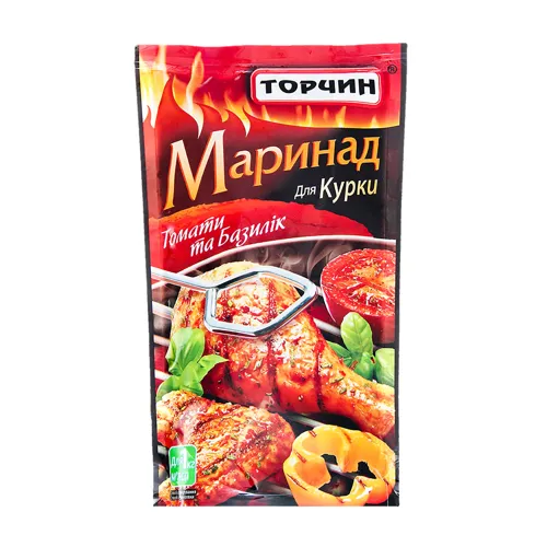 Маринад для курки Томати та базилік Торчин д/п 175г
