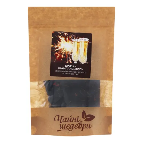 Композиція на основі чорного та зеленого чаю Бризки шампанського Чайні шедеври д/п 60г