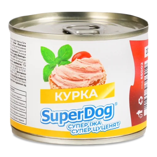 Корм Для Щенків SuperDog Паштет З Куркою, В/ґ, 100 г