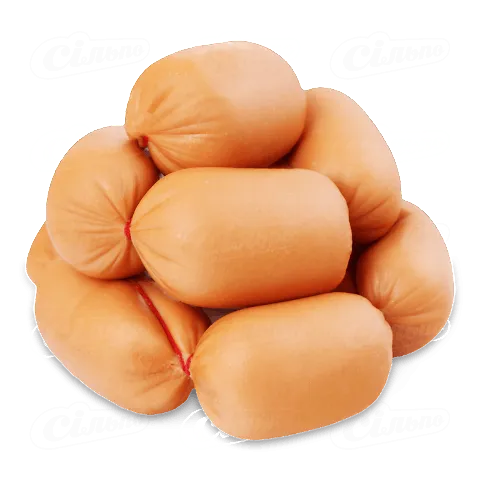 Сардельки «Глобино» Мортадельки з сиром вищого ґатунку натуральна оболонка, кг