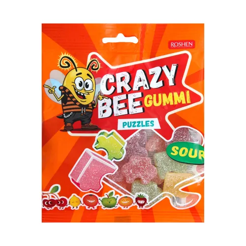 Цукерки желейні Puzzles Crazy Bee Gummi Roshen м/у 100г