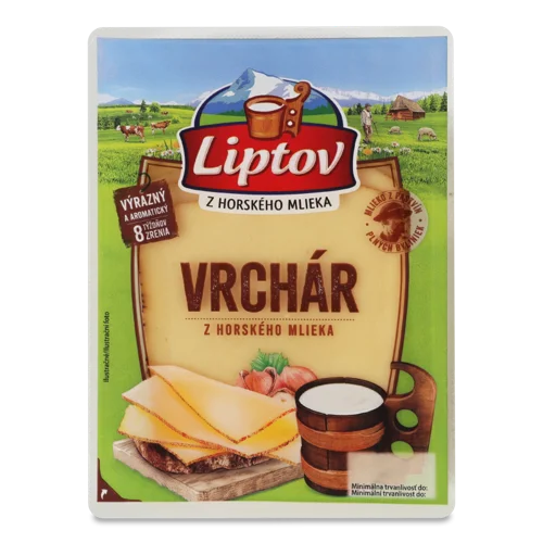 Сир Напівтвердий В/ґ Скибками Vrchar Liptov, 90г