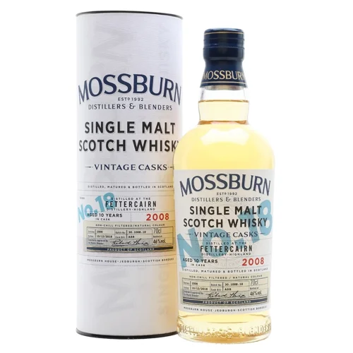Віскі Mossburn Vintage Casks No18 Fettercairn 10y.o. 46% 0,7л в тубусі