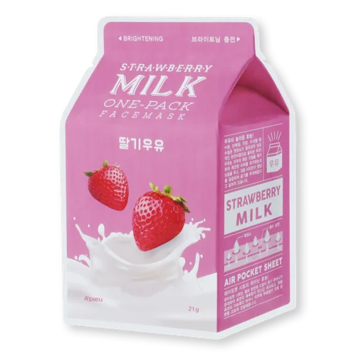 Маска для обличчя Тканинна Strawberry Milk A'pieu, 21г
