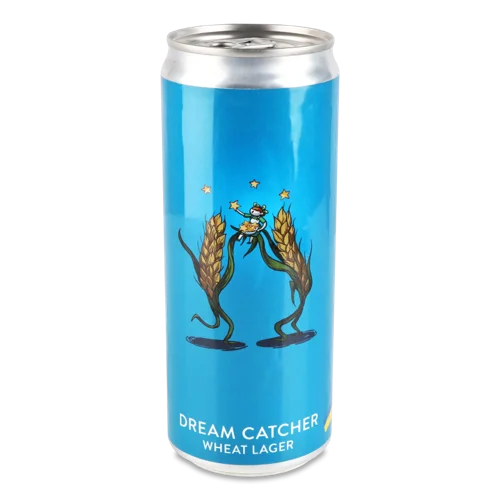 Пиво Світле Нефільтроване Непастеризоване Вищого Ґатунку Dream Catcher, 0.33л, 4.8%, з/б