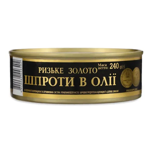 Шпроти Riga Gold Ризьке золото, 240г