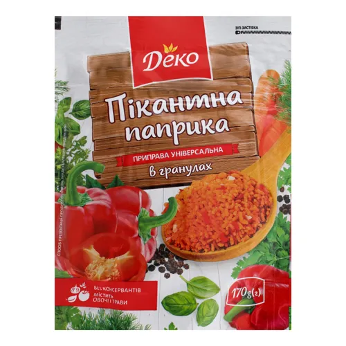 Приправа універсальна в гранулах Пікантна паприка Деко д/п 170г