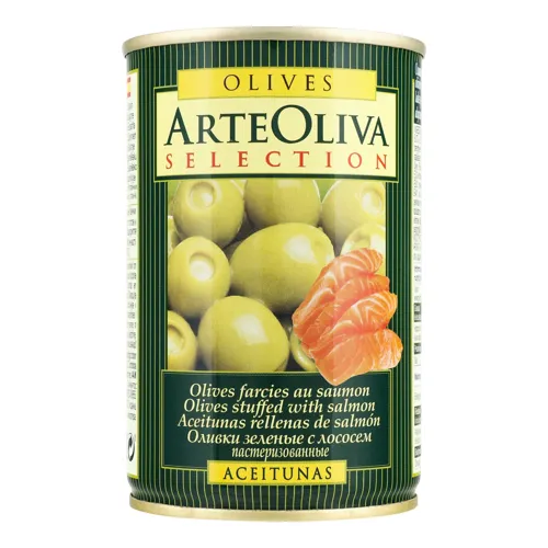 Оливки фаршировані лососем Arte Oliva з/б 300г