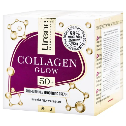 Крем Lirene Collagen Glow розгладжуючий проти зморшок 50+ 50мл