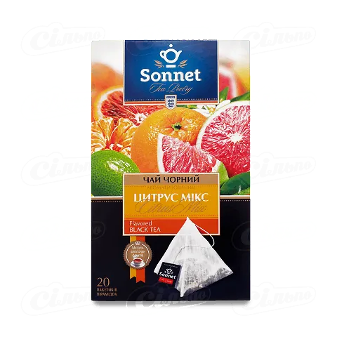 Чай чорний Sonnet Цитрус мікс, 20*2г