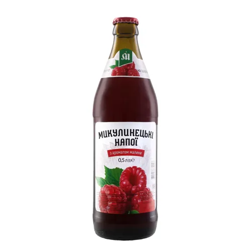 Напій безалкогольний сильногазований зі ароматом малини Микулинецькі напої с/пл 0.5л