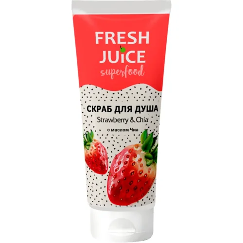 Скраб для душу Fresh Juice Superfood Strawberry&Chia 200мл