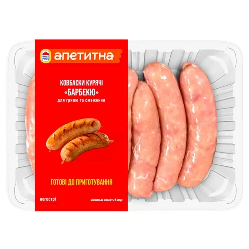 Ковбаски Наша Ряба Апетитна Барбекю курячі охолоджені 570г