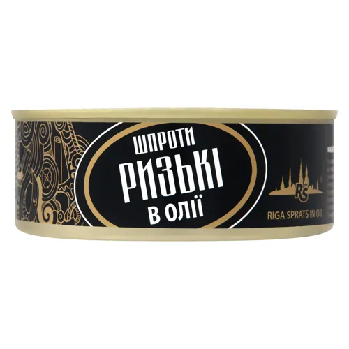 Шпроти вищого ґатунку «Зефіш» Ризькі 240г у залізній банці