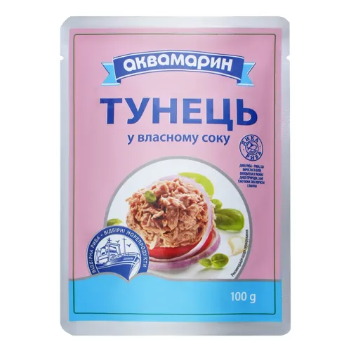Тунець у власному соку Аквамарин д/п 100г
