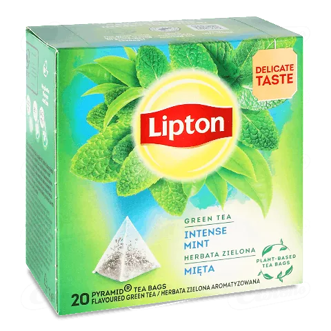 Чай зелений Lipton Intense Mint, 20*1,6г