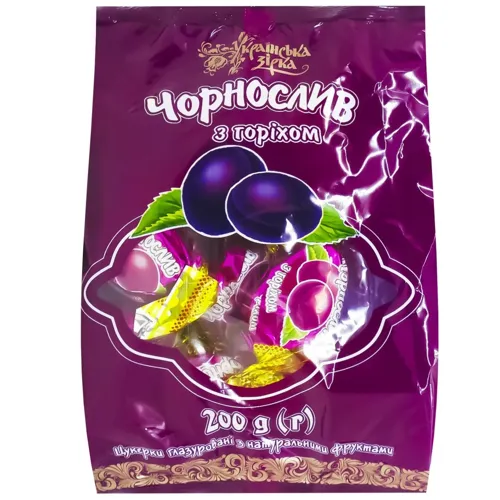 Цукерки Українська Зірка Чорнослив з горіхом 200г