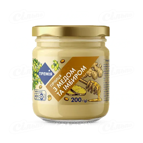 Гірчиця «Премія»® з медом та імбиром, 200г