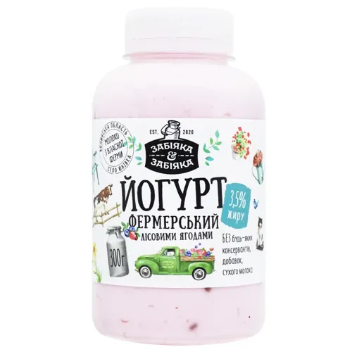 Йогурт Крафтовий Молочар з лісовими ягодами 3,5% 300г