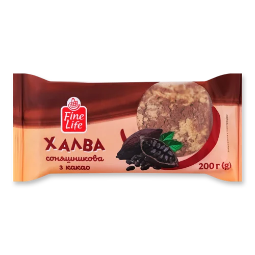 Халва Соняшникова З Какао Fine Life, В/ґ, 200г