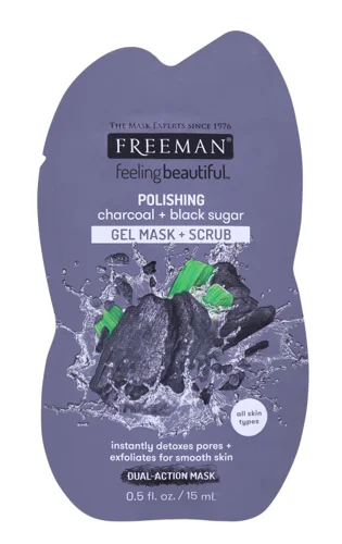 Маска для обличчя Розгладжуюча Вугілля і Чорний Цукор Freeman, 15мл