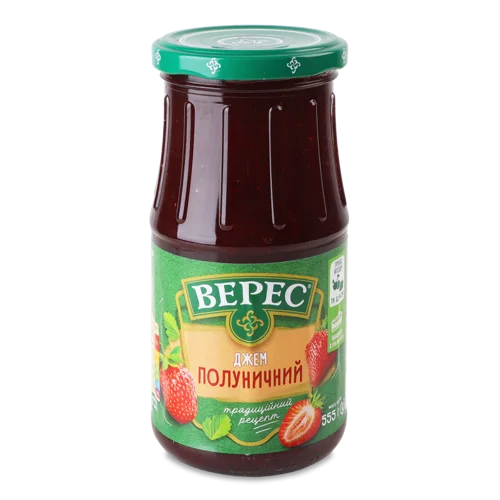 Джем Полуничний В/ґ Верес Скляна Банка 555г