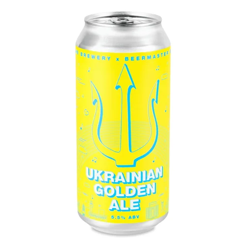 Пиво Neptune Brewery Ukrainian Golden Ale світле з/б,0,44л