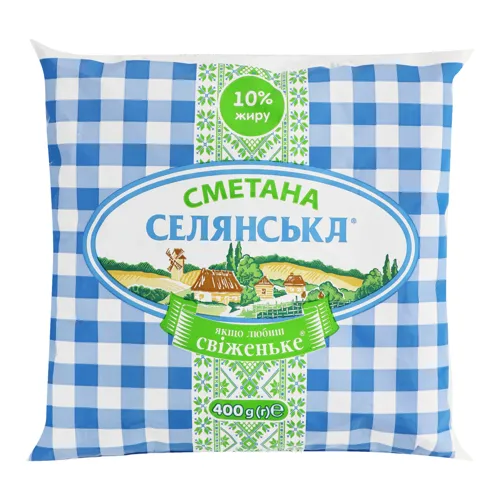 Сметана 10% Селянська м/у 400г