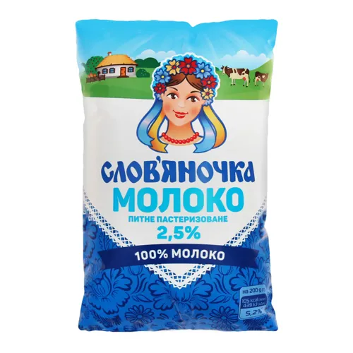 Молоко 2,5% Сло'вяночка плівка 870г