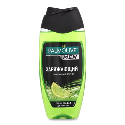 Гель для Душу 2в1 Лимонний Вибух Men Palmolive, Обличчя і Тіло, заряджаючий, 250мл