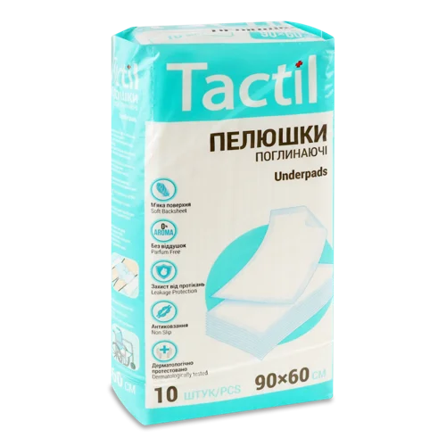 Пелюшки Поглинаючі 90х60см Tactil, 10шт, в/ґ