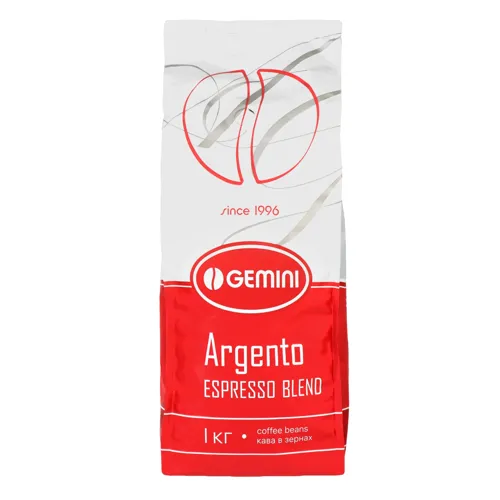 Кава натуральна смажена в зернах Argento Espresso Gemini м/у 1кг