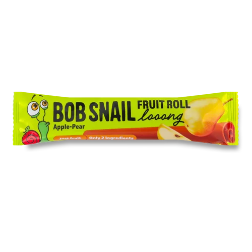 Цукерка Фруктова Натуральна Яблучно-грушева, довга, Bob Snail, м/у 15г