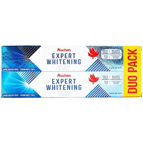 Зубна паста Auchan Expert Whitening 75мл 2шт