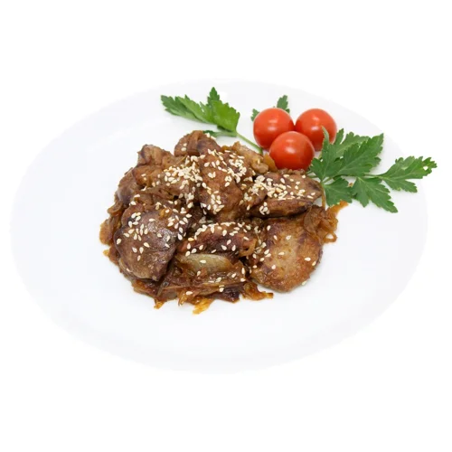 Печінка куряча в соєво-медовому соусі