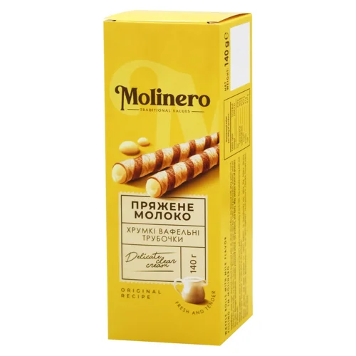 Трубочки вафельні Molinero пряжене молоко 140г