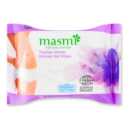 Вологі Серветки для Інтимної Гігієни Organічні Masmi, 20шт
