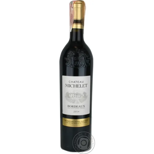 Вино Chateau Michelet Бордо 2014 червоне сухе 12,5% 0,75л