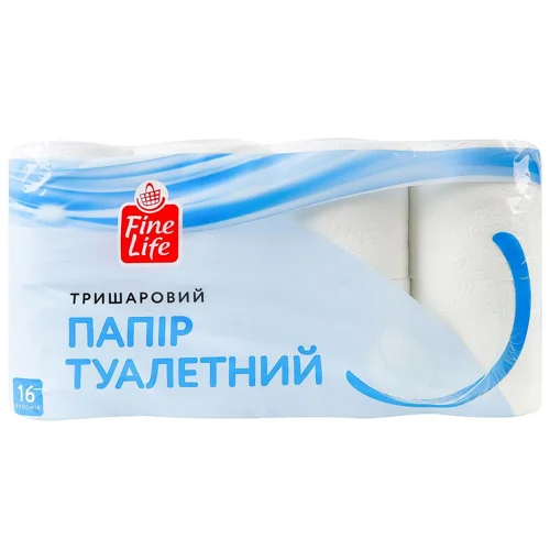Туалетний папір Fine Life 3-шаровий 16шт