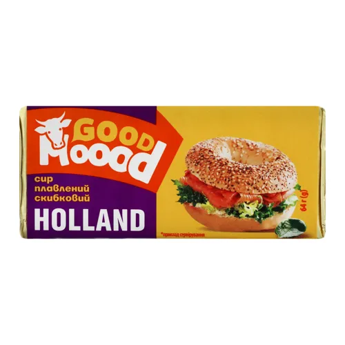 Сир плавлений 40% скибковий Holland Good Moood м/у 64г