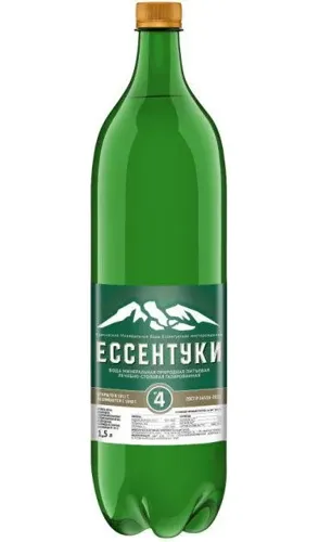 Вода мінеральна Есентуки №4 лікувально-їдальня сильногазована 1.5л