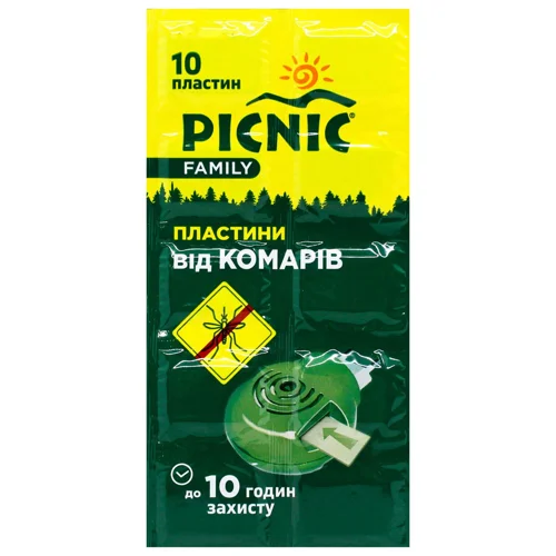 Пластини Picnic Family від комарів 10шт